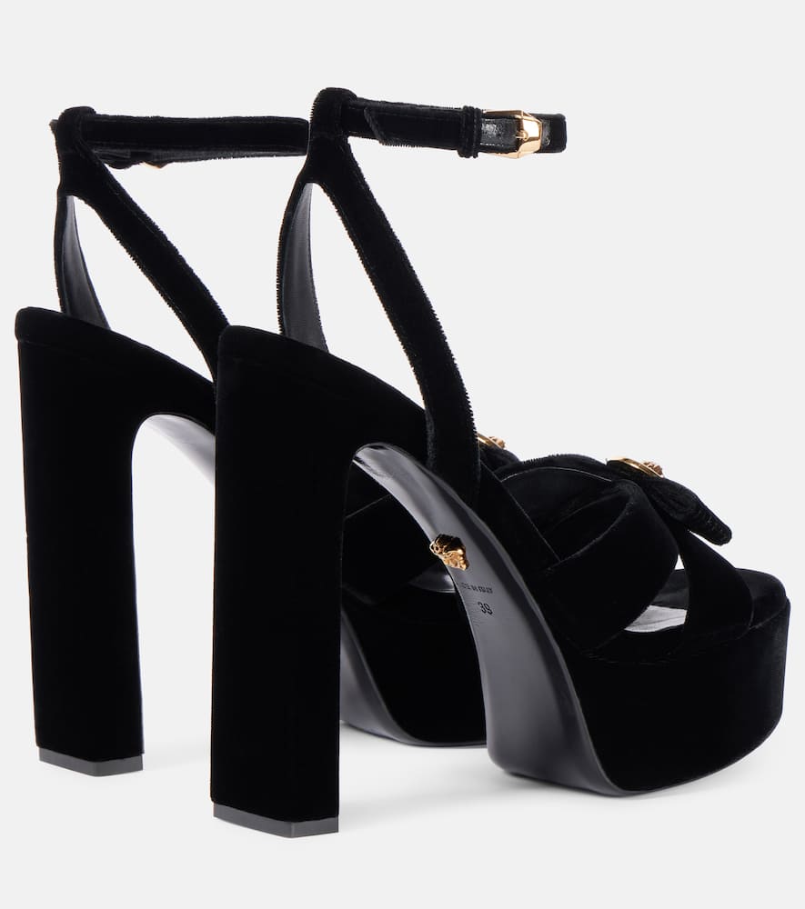 Versace Medusa velvet platform sandals