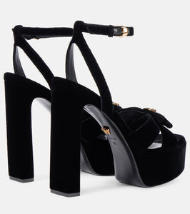 Versace Medusa velvet platform sandals