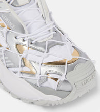 Versace Mercury leather-trimmed sneakers