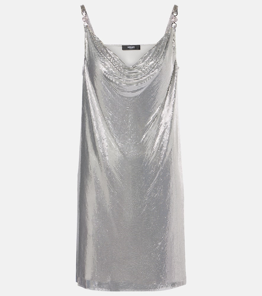 Versace Metallic minidress. 范思哲金属色迷你连衣裙