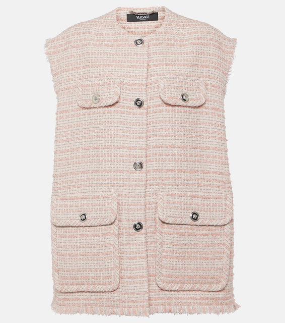 Versace Oversized tweed vest