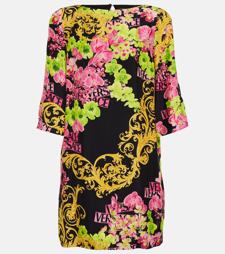 Versace Printed minidress. 范思哲印花迷你连衣裙