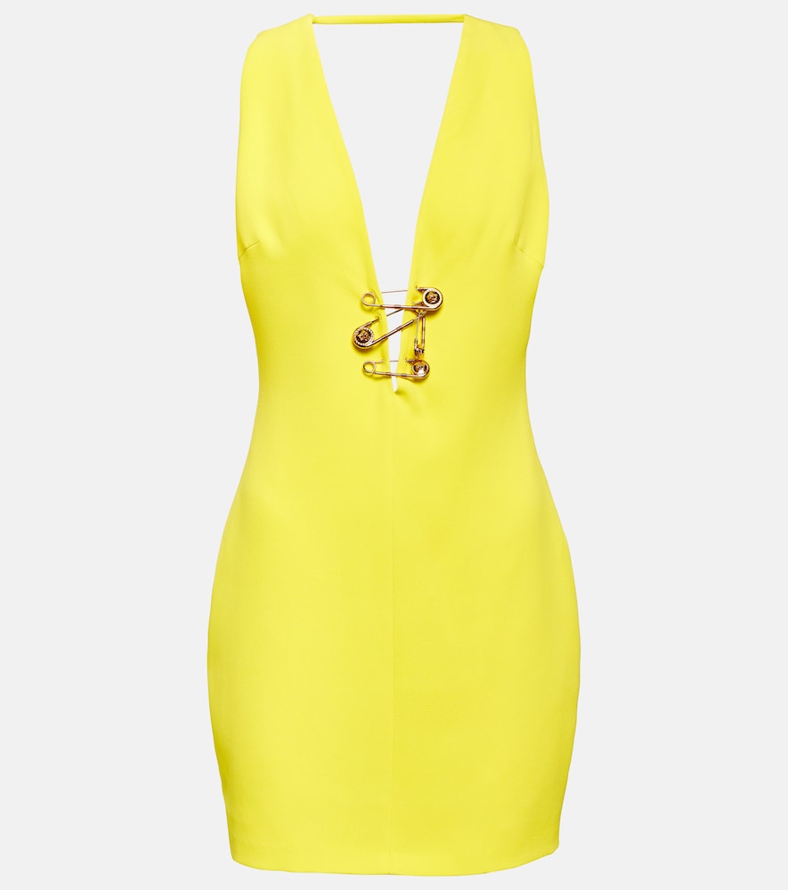 Versace Safety Pin silk minidress. 范思哲别针真丝迷你裙