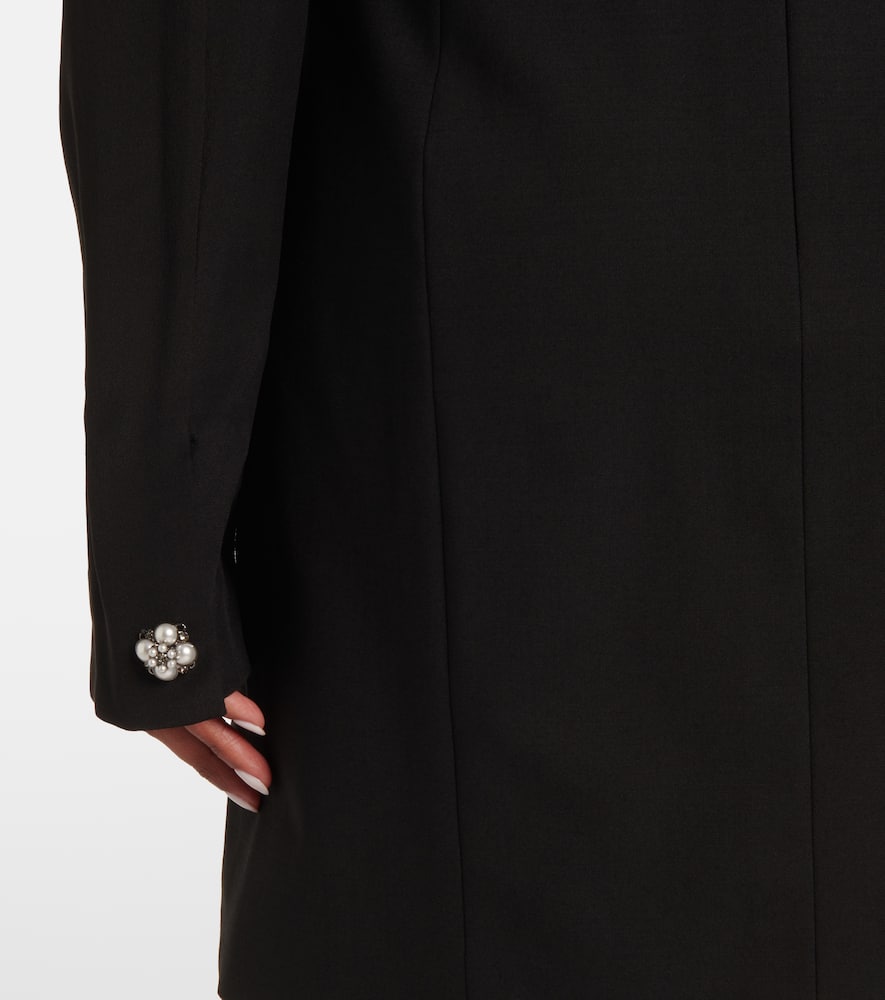 Versace Silk and wool-blend minidress