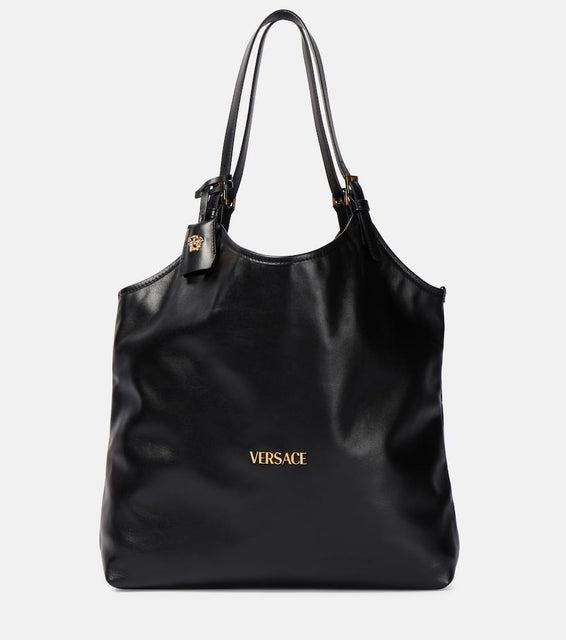Versace Tag Large leather tote bag. Shop Versace Tote Bags for women now.