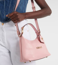 Versace Tag Small leather tote bag