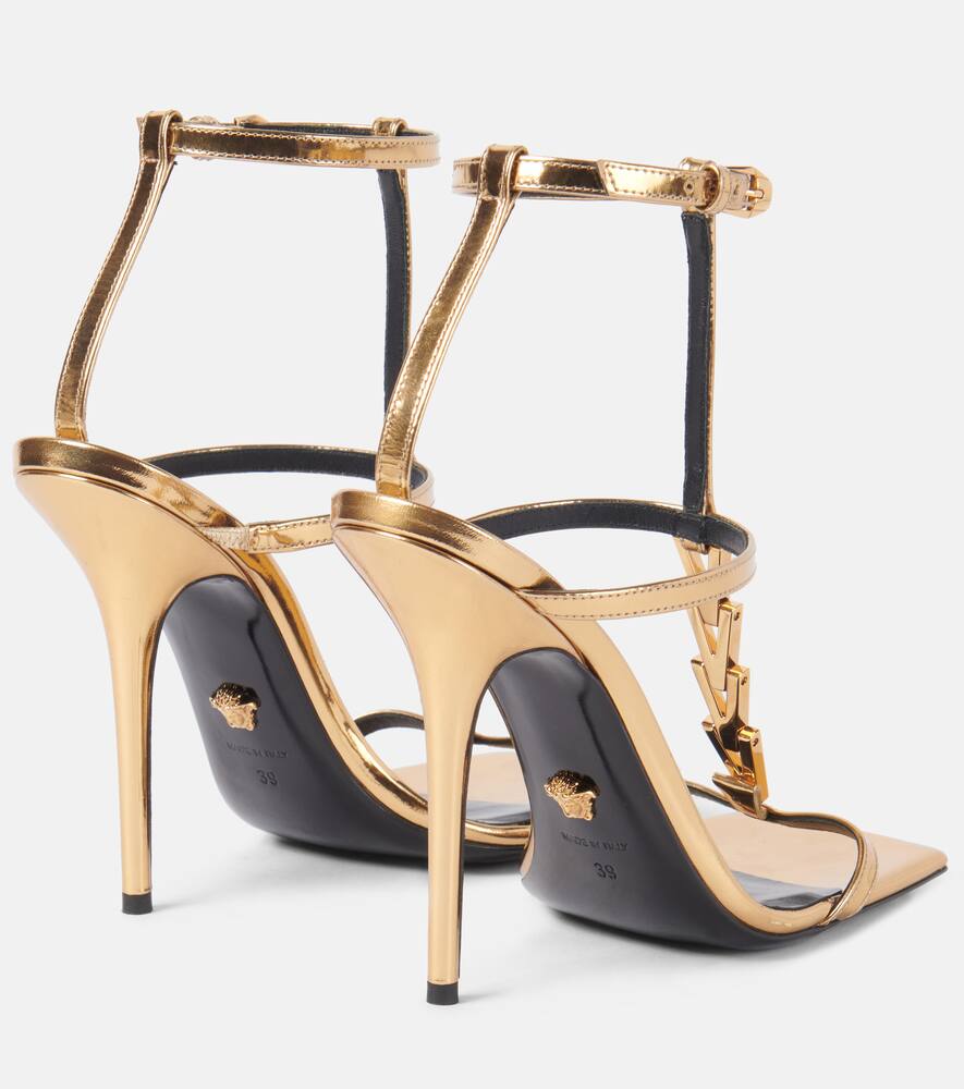 Versace V2025 Chain metallic leather sandals