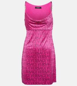 Versace Versace Allover Medusa '95 embellished satin minidress
