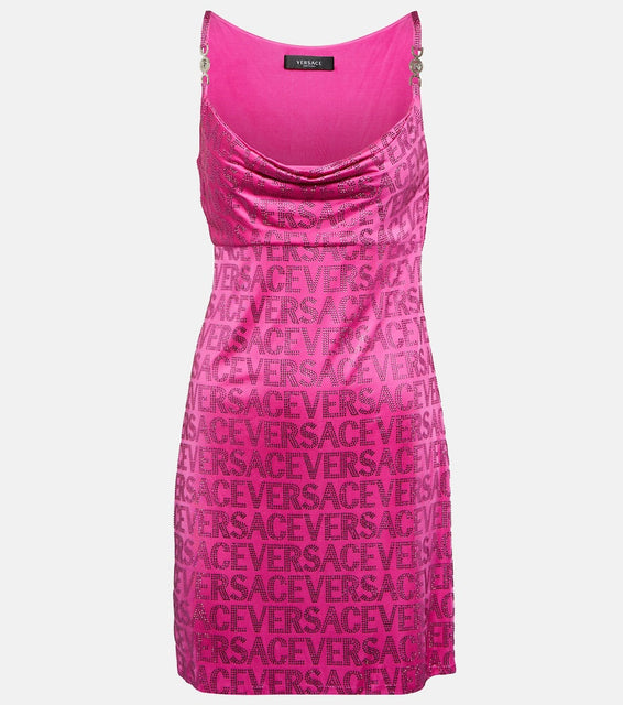 Versace Versace Allover Medusa '95 embellished satin minidress