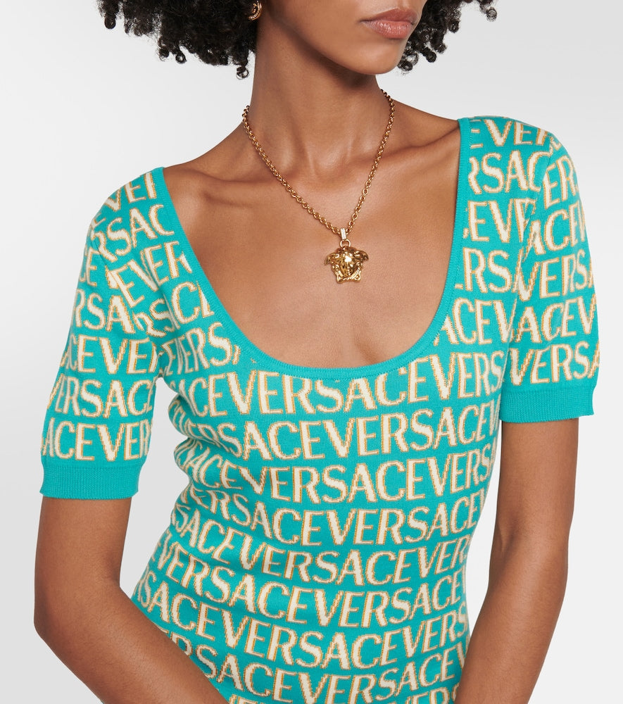 Versace Versace Allover intarsia minidress