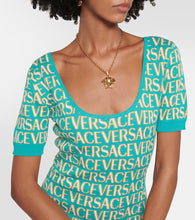 Versace Versace Allover intarsia minidress