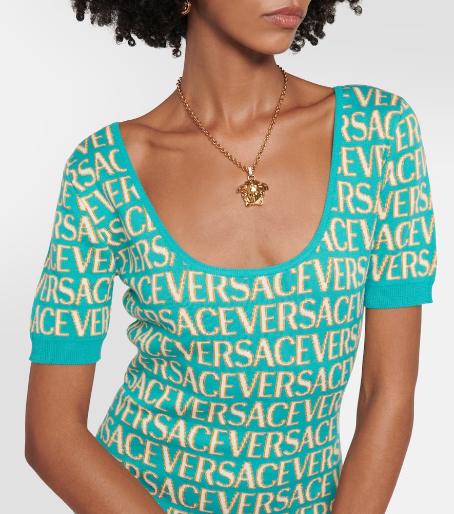Versace Versace Allover intarsia minidress