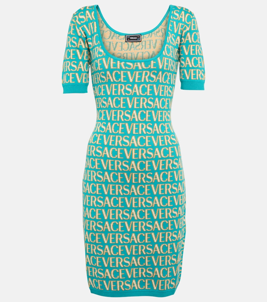 Versace Versace Allover intarsia minidress. 范思哲 (Versace) 全身嵌花迷你连衣裙