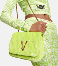 Versace Virtus Small velvet shoulder bag