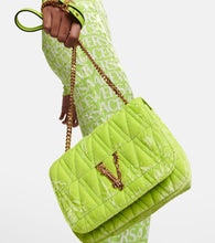 Versace Virtus Small velvet shoulder bag