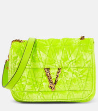 Versace Virtus Small velvet shoulder bag