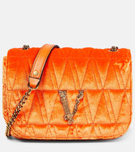 Versace Virtus Small velvet shoulder bag