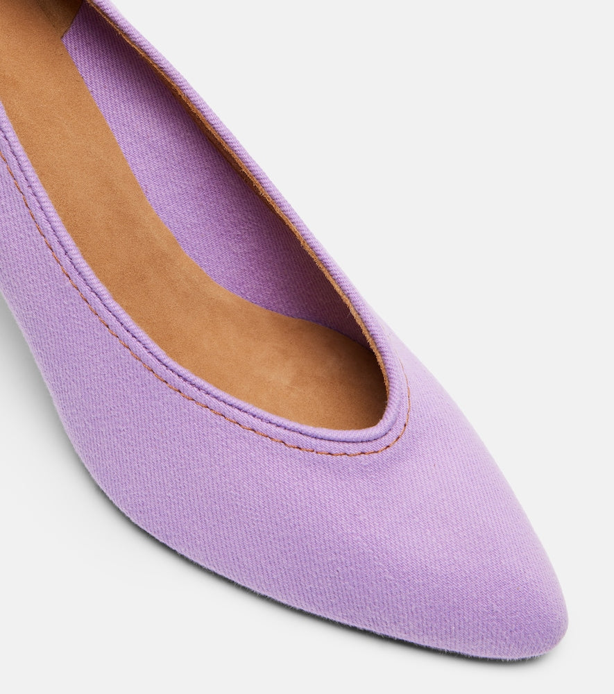 Versace Tina denim pumps in Purple - Mid Heel Pumps