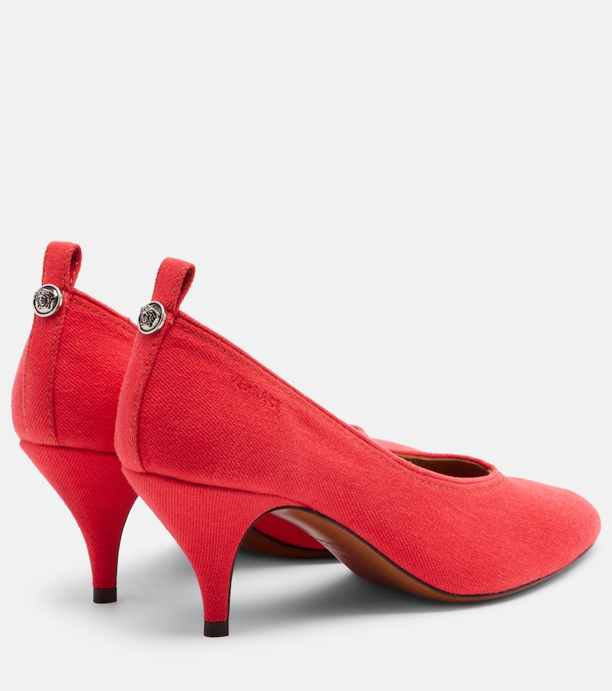 Versace Tina denim pumps in Red - Mid Heel Pumps