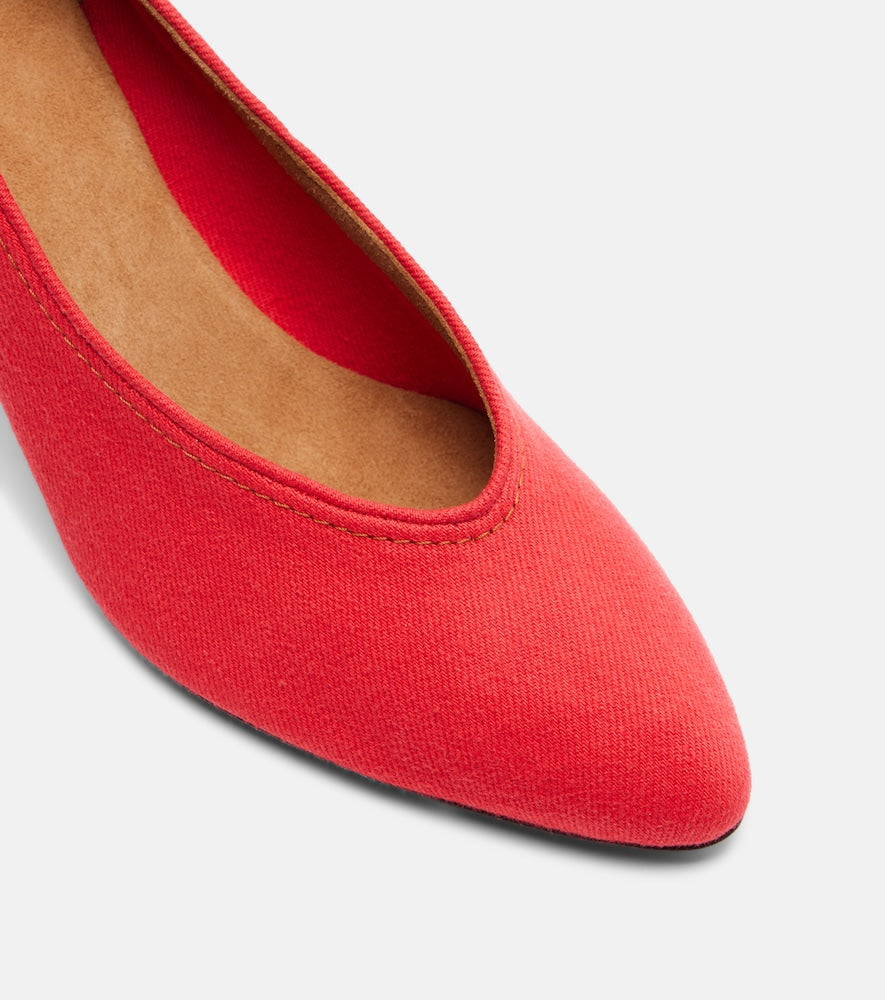 Versace Tina denim pumps in Red - Mid Heel Pumps