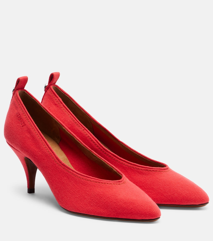 Versace Tina denim pumps in Red - Mid Heel Pumps