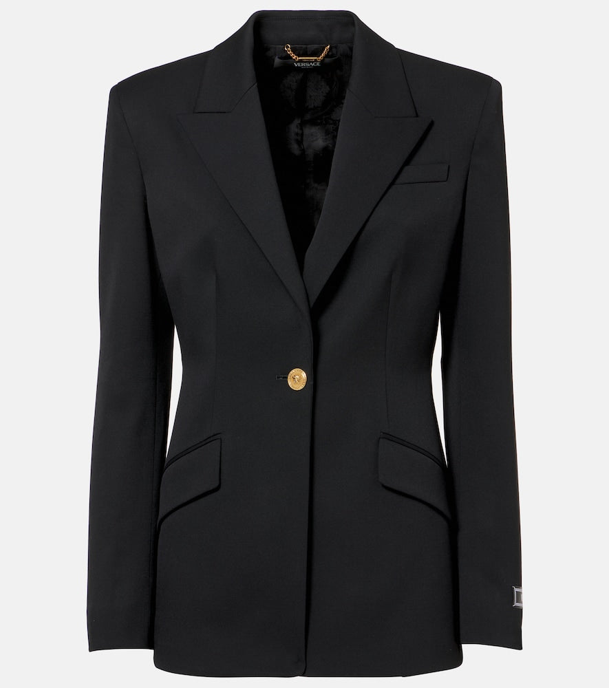 Versace Wool-blend blazer - 范思哲羊毛混纺西装外套