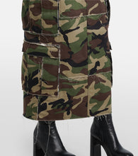 Vetements Camouflage cotton cargo midi skirt
