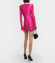 Vetements Diva gloves jersey minidress