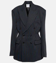 Vetements Pinstriped cotton-blend blazer