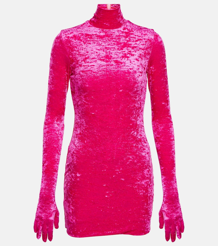 Vetements Velvet minidress. Vetements 丝绒迷你连衣裙