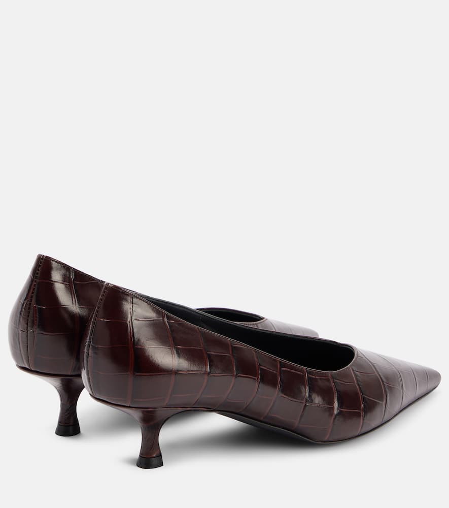 Victoria Beckham 50 croc-effect leather pumps