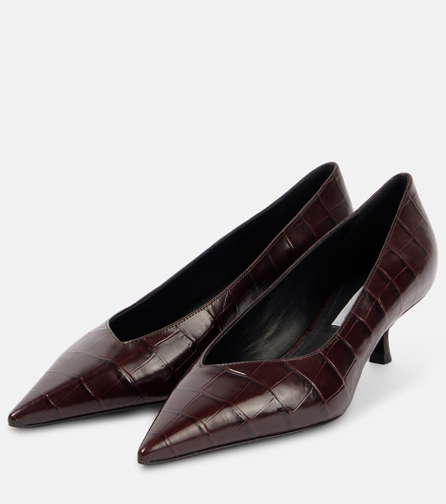Victoria Beckham 50 croc-effect leather pumps