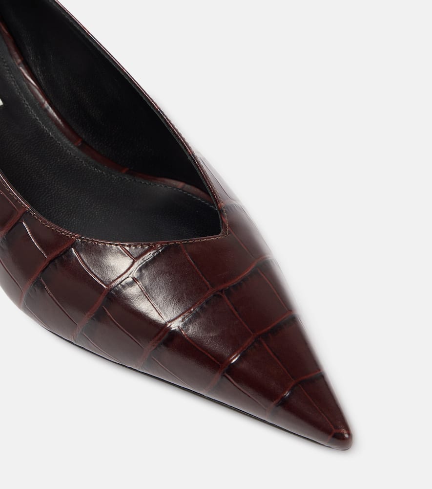 Victoria Beckham 50 croc-effect leather pumps