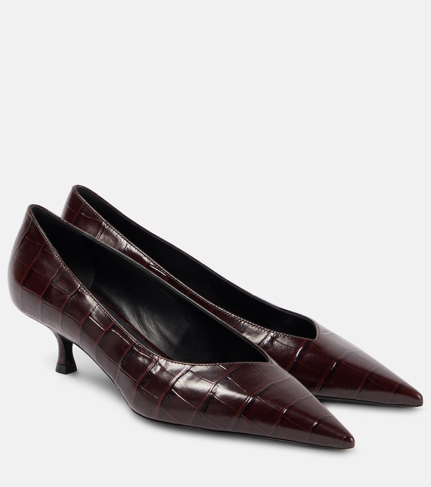 Victoria Beckham 50 croc-effect leather pumps
