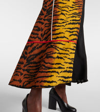 Victoria Beckham Asymmetric animal-print silk maxi dress