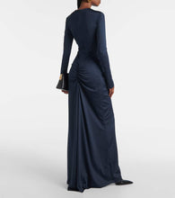 Victoria Beckham Asymmetric ruched jersey gown