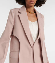 Victoria Beckham Asymmetric wool-blend blazer