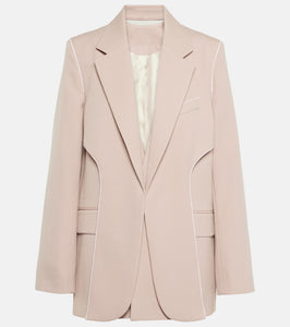 Victoria Beckham Asymmetric wool-blend blazer