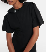 Victoria Beckham Asymmetric wool-blend crêpe maxi dress