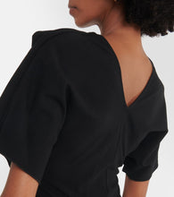 Victoria Beckham Asymmetric wool-blend crêpe maxi dress