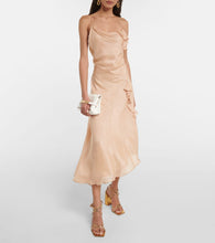 Victoria Beckham Bias Cami Lurex√Ç¬Æ twill slip dress