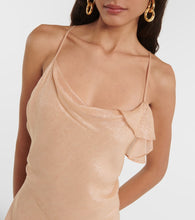 Victoria Beckham Bias Cami Lurex√Ç¬Æ twill slip dress