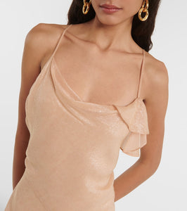 Victoria Beckham Bias Cami Lurex√Ç¬Æ twill slip dress