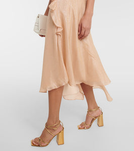 Victoria Beckham Bias Cami Lurex√Ç¬Æ twill slip dress