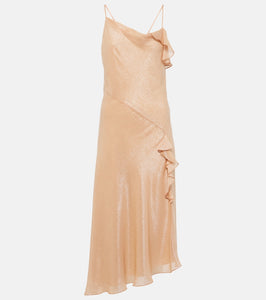 Victoria Beckham Bias Cami Lurex√Ç¬Æ twill slip dress