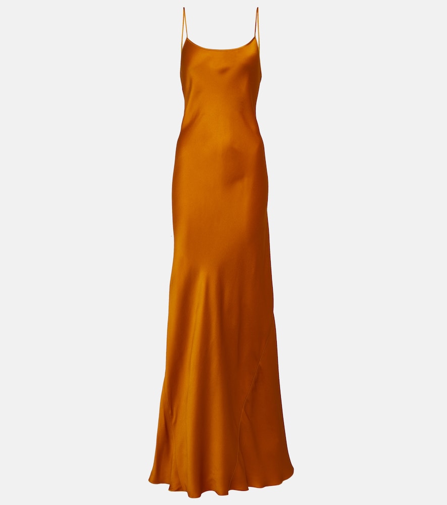 Victoria Beckham Cami satin gown. 维多利亚·贝克汉姆吊带缎面礼服