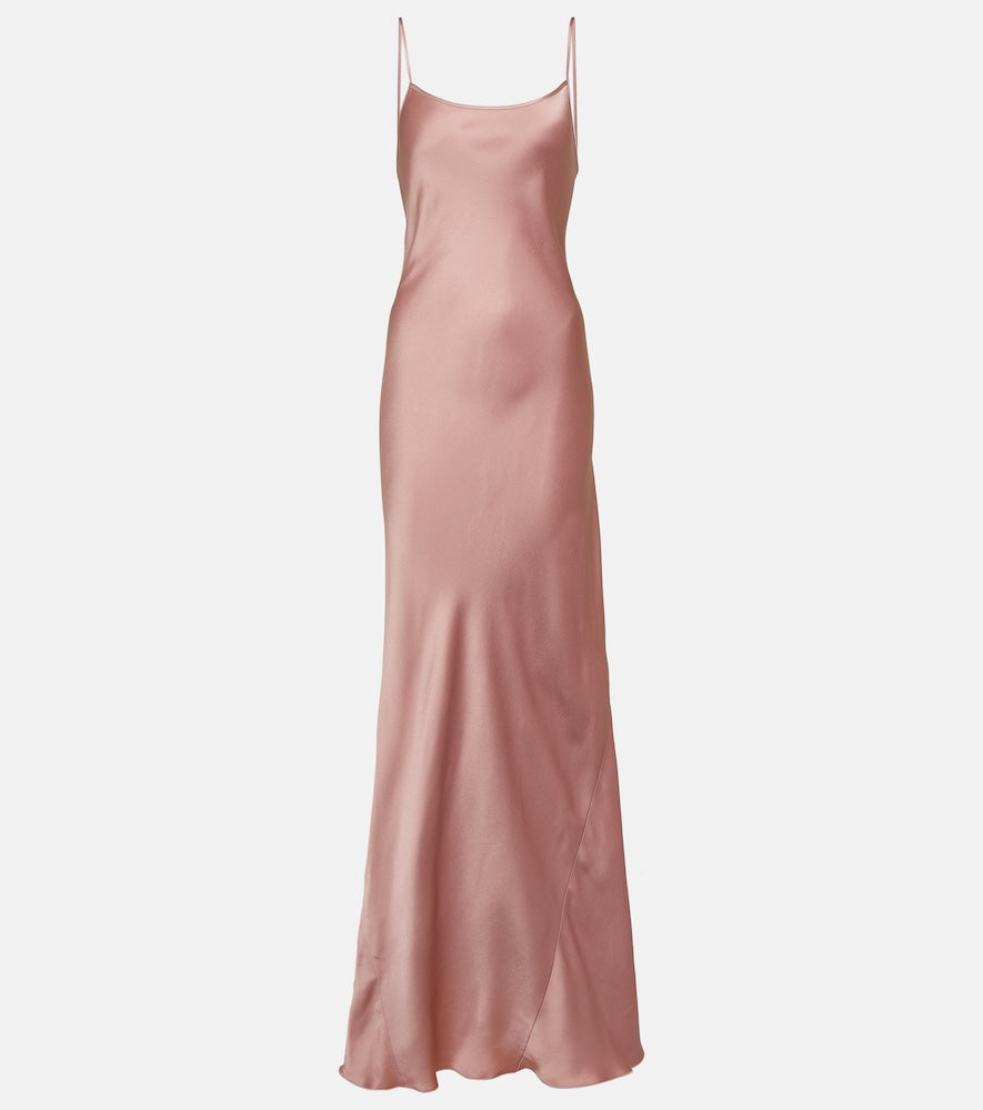Victoria Beckham Cami satin gown. 维多利亚·贝克汉姆吊带缎面礼服