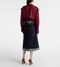 Victoria Beckham Convertible denim midi skirt