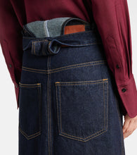 Victoria Beckham Convertible denim midi skirt