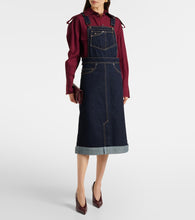 Victoria Beckham Convertible denim midi skirt